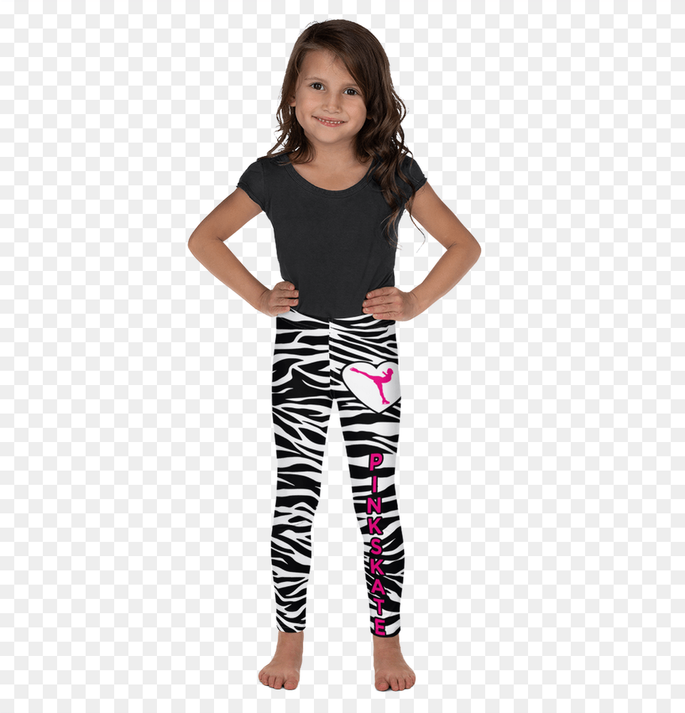 Zebra Print Leggings With Pink Accent Leggings, Clothing, Pants, Person, Face Free Png Download
