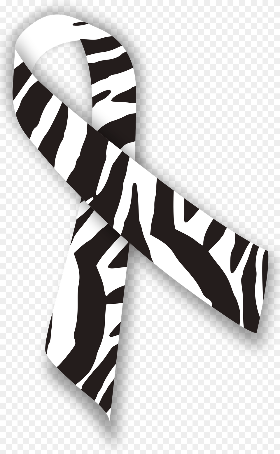 Zebra Ribbon Carcinoid Cancer Awareness Ribbon, Accessories, Formal Wear, Tie, Necktie Free Png