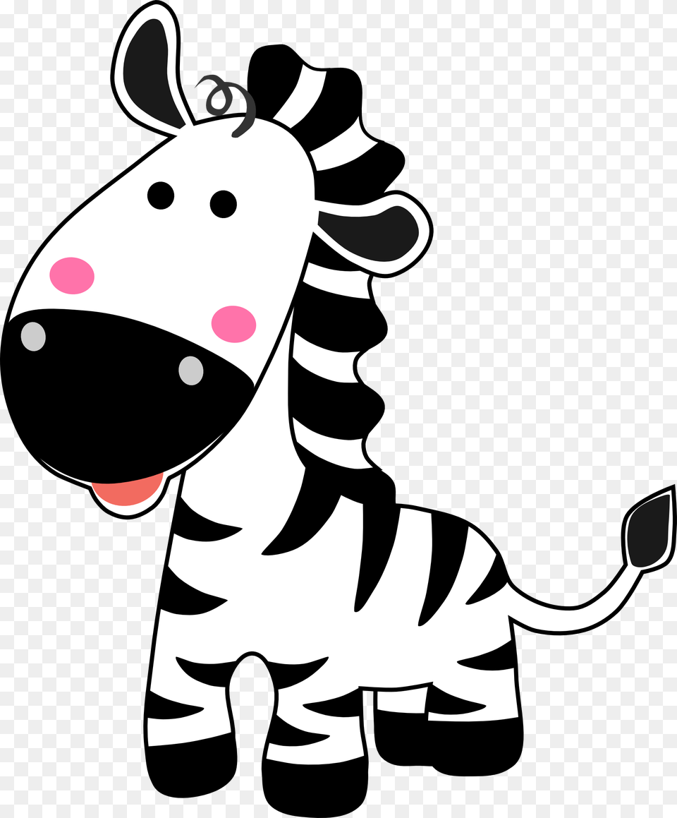 Zebra Safari Baby Zebra Clip Art Free, Stencil, Animal, Mammal, Kangaroo Png Image