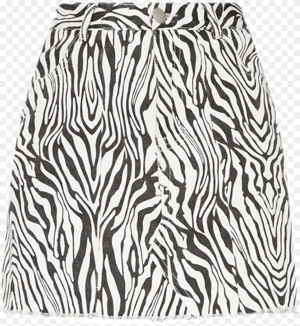 Zebra Skirt Zebraprint Blackandwhite Zebra Denim Skirt, Clothing, Home Decor, Miniskirt, Animal Png