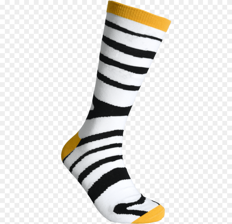 Zebra Stripe Sock Sock, Clothing, Hosiery, Person Free Transparent Png