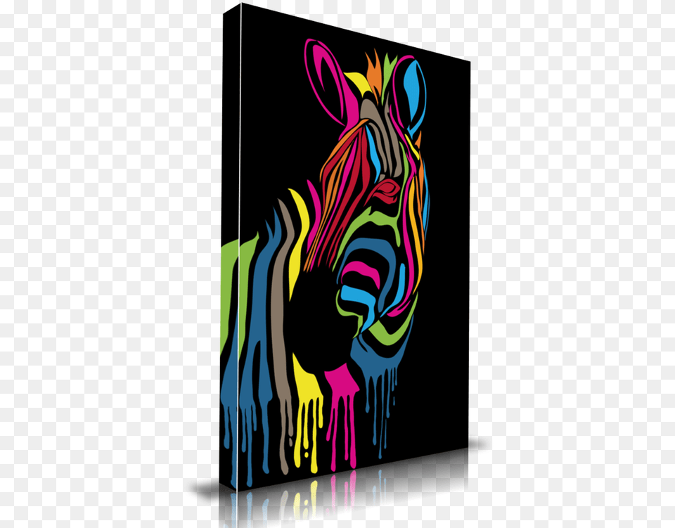 Zebra Stripes Cebra De Colores, Art, Graphics, Modern Art, Adult Free Png Download