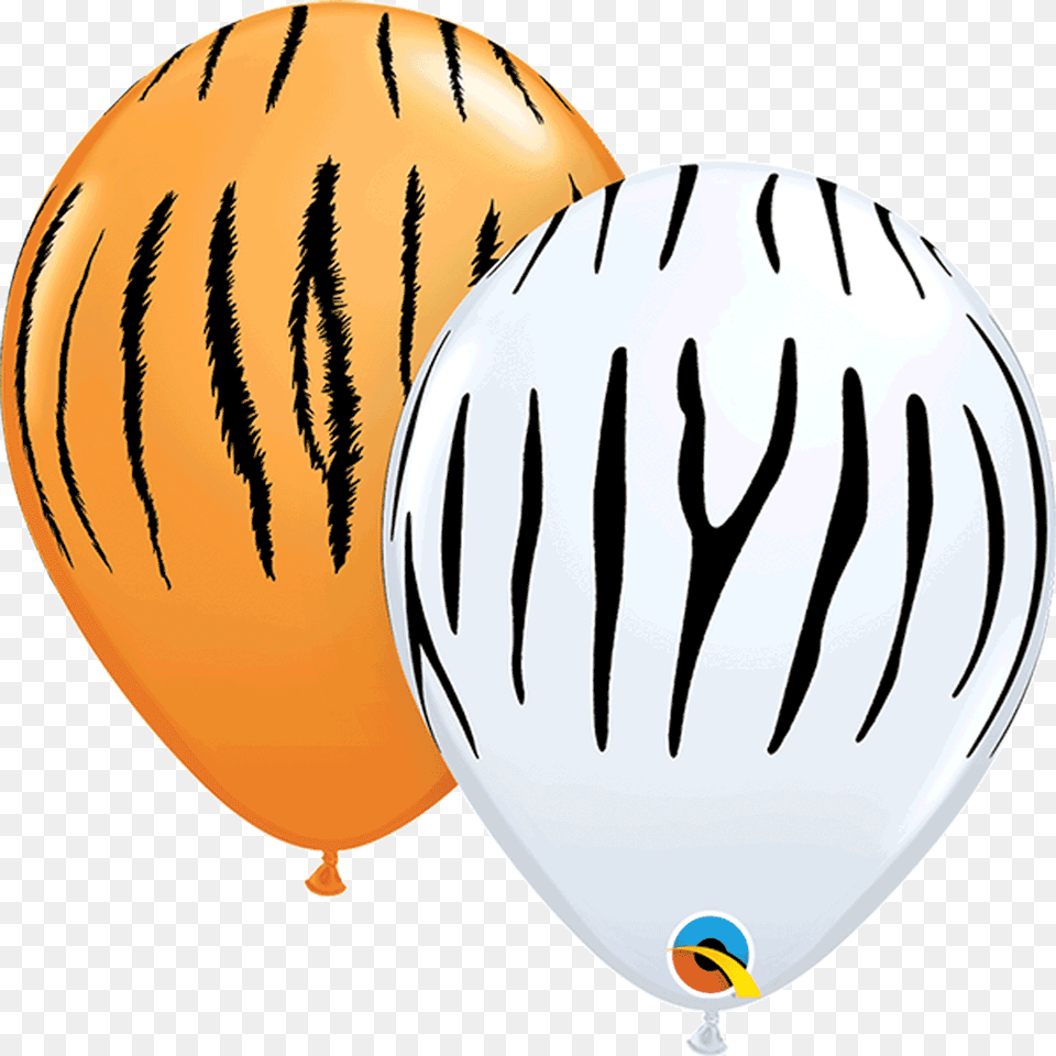 Zebra Tiger Stripes Assorted Latex Balloons, Balloon, Helmet, Aircraft, Transportation Free Transparent Png