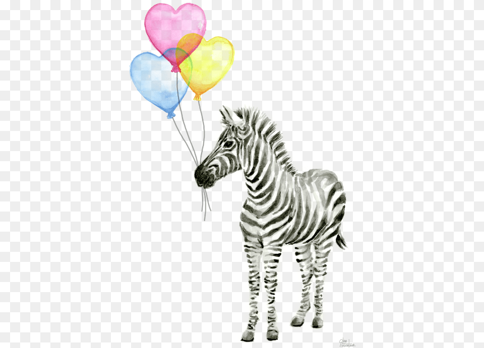 Zebra Watercolor, Animal, Mammal, Wildlife, Balloon Free Transparent Png