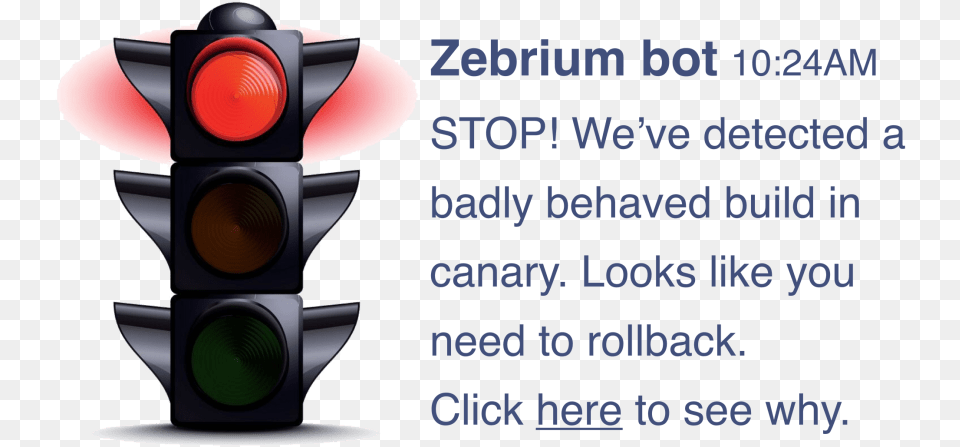 Zebrium Is A Red Light That Stops Badly Behaved Builds Quotes, Traffic Light Free Transparent Png