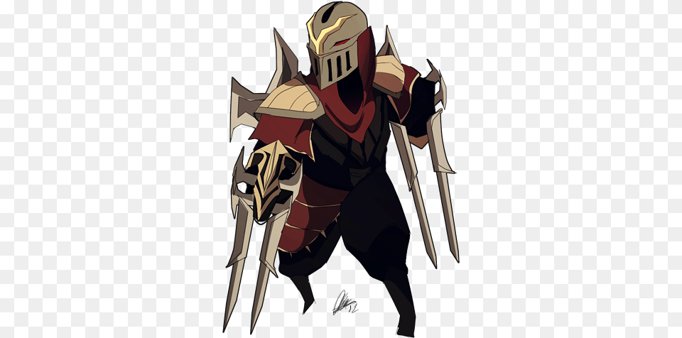 Zed The Master Of Shadows Transparent Images League Of Legends Zed Characters Transparent, Knight, Person Png Image