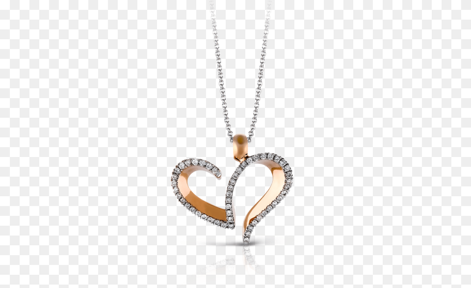 Zeghani 14k Rose Amp White Gold Heart Shaped Diamond Locket, Accessories, Jewelry, Necklace, Pendant Free Transparent Png