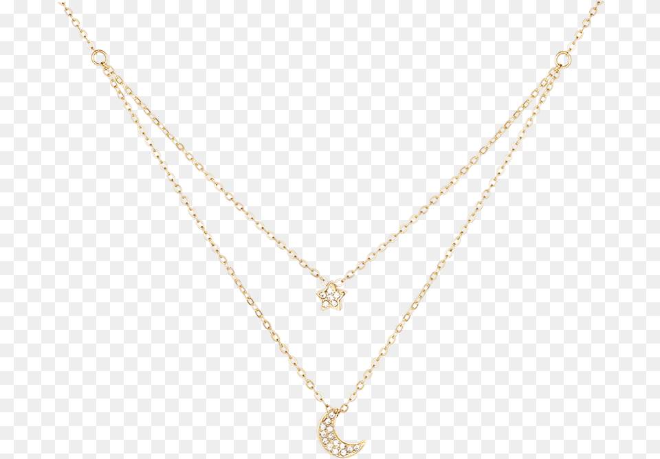 Zegl Fashion Double Layer Necklace With Shining Star Locket, Accessories, Diamond, Gemstone, Jewelry Free Png Download
