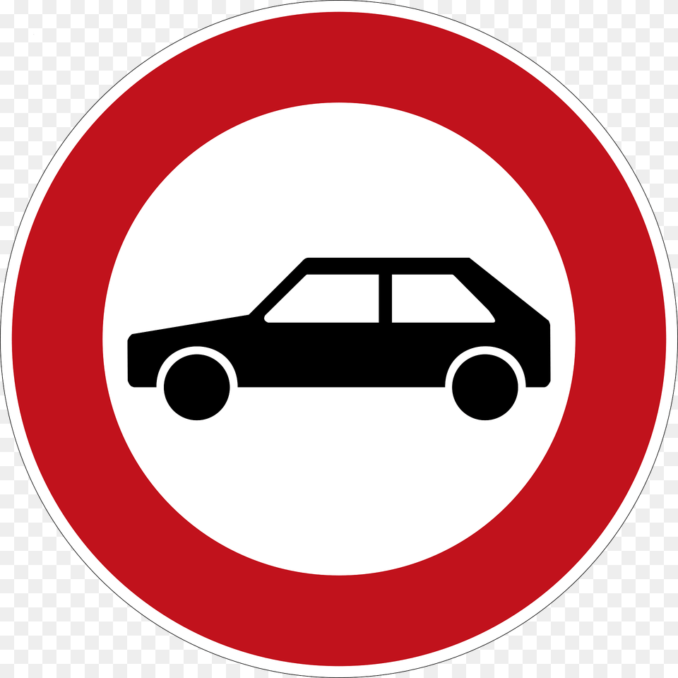Zeichen 257 55 Verbot Fr Personenkraftwagen Stvo 2017 Clipart, Sign, Symbol, Road Sign, Disk Png Image