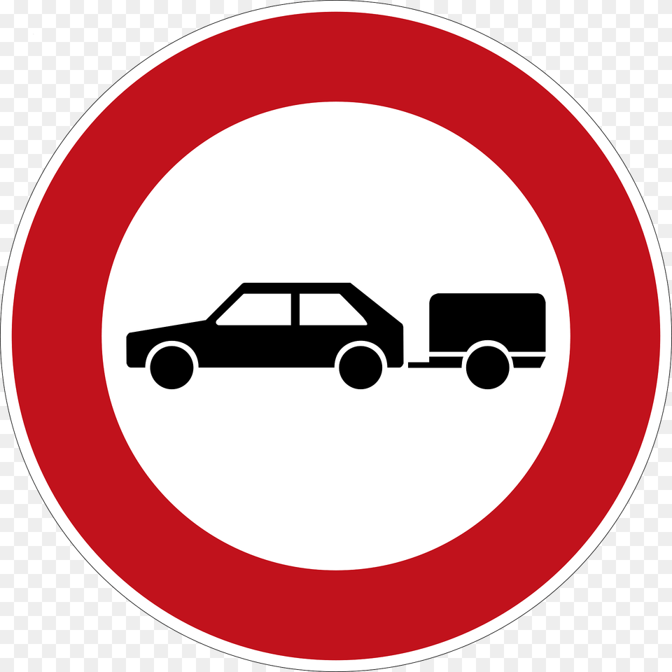 Zeichen 257 56 Verbot Fr Personenkraftwagen Mit Anhnger Stvo 2017 Clipart, Sign, Symbol, Road Sign, Car Png