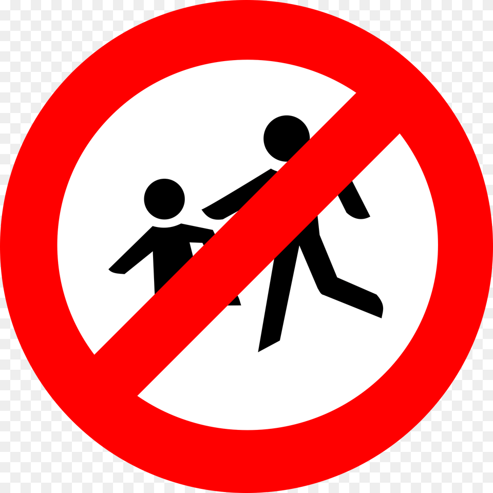 Zeichen No Children No Walking Road Sign, Symbol, Road Sign Free Transparent Png