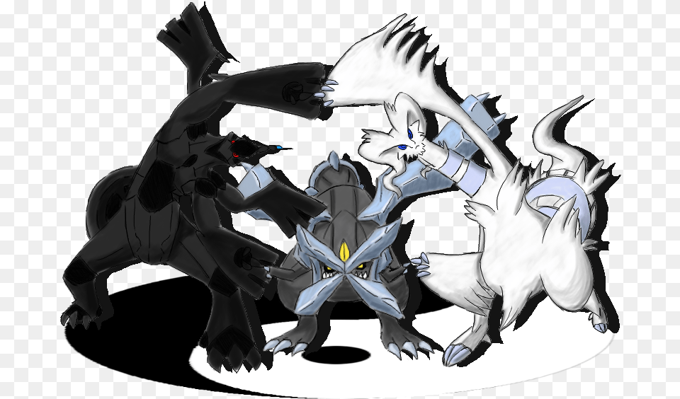 Zekrom And Reshiram And Kyurem Fused, Book, Comics, Publication, Person Free Png Download