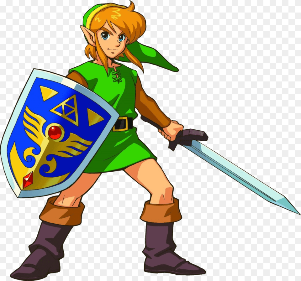Zelda A Link To The Past Link Clipart Download Legend Of Zelda Link To The Past Link, Person, Weapon, Sword, Armor Png Image