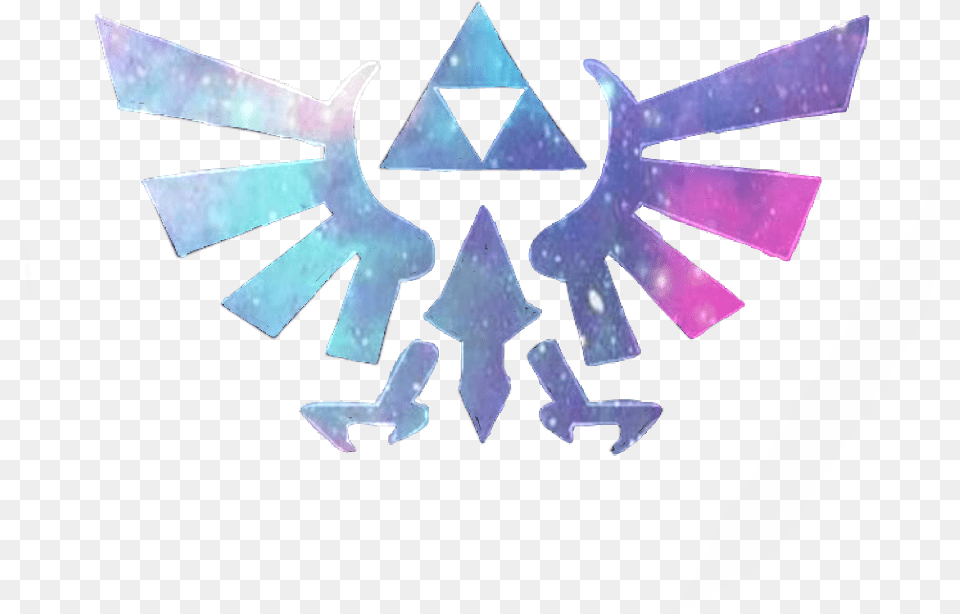 Zelda Botw Link Triforce Galaxy Breathofthewild Nintend Legend Of Zelda Triforce Logo, Recycling Symbol, Symbol, Outdoors, Animal Free Png