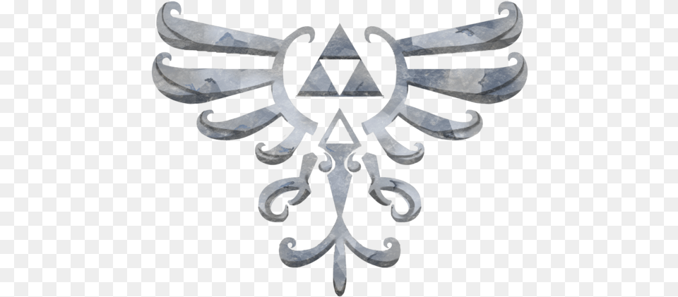 Zelda Crest Sword Tattoo Design Zelda Skyward Sword Tattoo, Emblem, Symbol, Cross Free Png