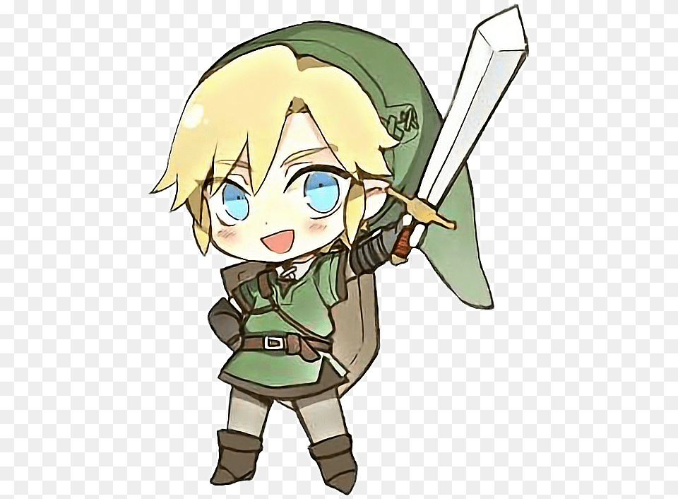 Zelda Cute Chibi Kawaii Anime Game Animeboy Chibi Kawaii Anime Boy, Book, Comics, Publication, Baby Free Png Download