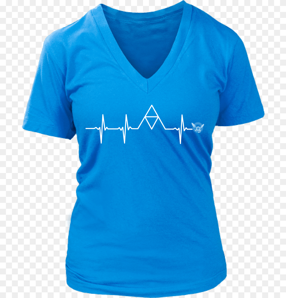 Zelda Heart Beat Shirt Vneck Je Suis Prest Full Size Funny 911 Dispatcher Quotes, Clothing, T-shirt Png Image