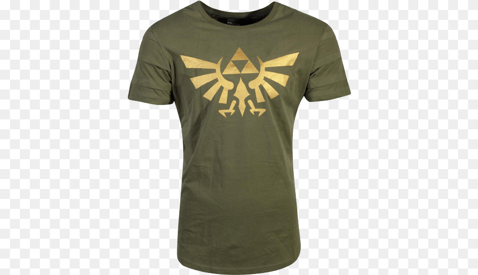 Zelda Hyrule Crest Green T Shirt Legend Of Zelda, Clothing, T-shirt Free Png Download