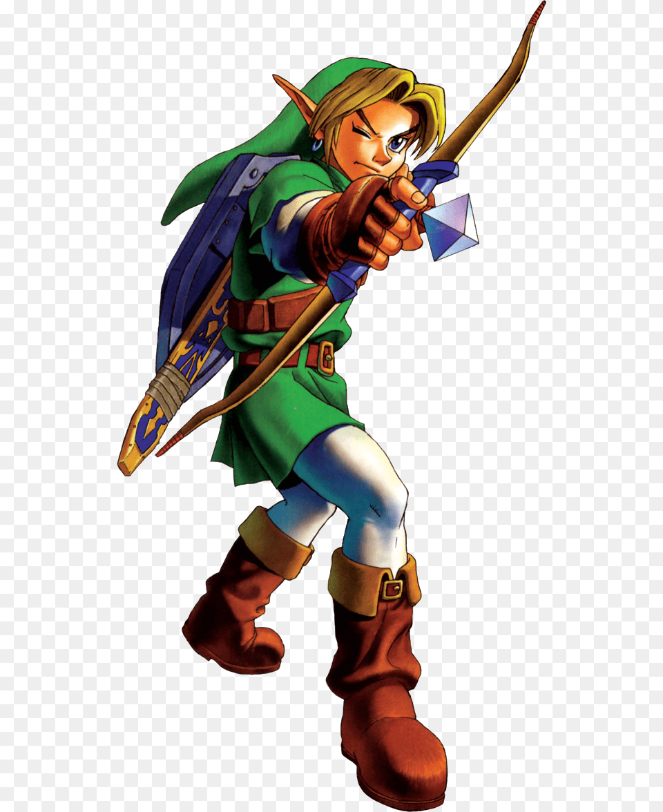 Zelda Link Hd Link Zelda Ocarina Of Time, Archer, Archery, Bow, Person Free Png Download