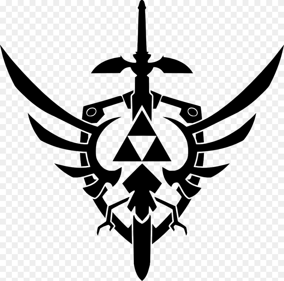 Zelda Logo, Emblem, Stencil, Symbol, Animal Png