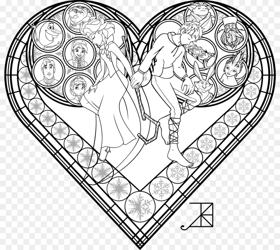 Zelda Stained Glass Coloring Pages With Windows From Elsa And Jack Frost Coloring Pages, Art, Baby, Person, Face Free Png