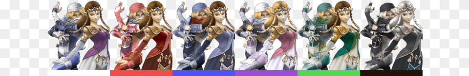 Zeldasheik Palette Super Smash Bros Brawl Zelda Colors, Comics, Publication, Book, Figurine Free Png