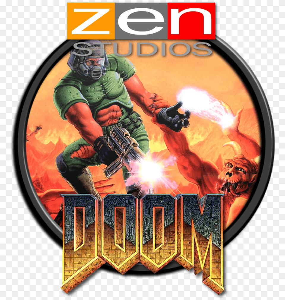 Zen Doom Popular Custom Designed Gaming Mouse Pad Withdoom Doom, Adult, Male, Man, Person Png Image