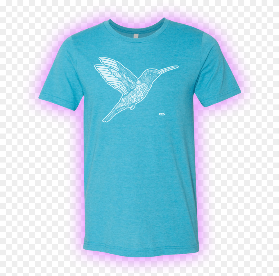 Zen Hummingbird Unisex Shirt U2014 Dan Bingham Art, Clothing, T-shirt, Animal, Bird Free Png Download