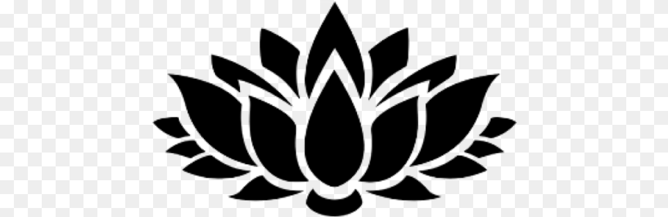 Zen Outline Meditation Chan Lotus Flower Vector, Stencil, Emblem, Symbol, Chandelier Free Png Download