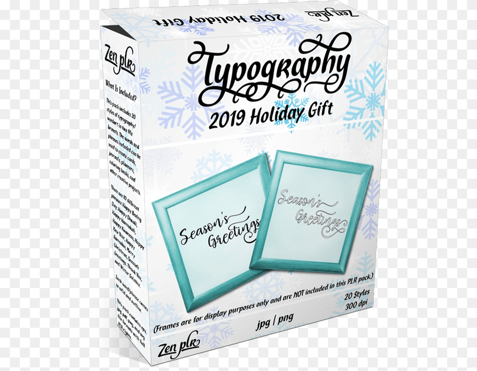 Zen Plr Typography 2019 Holiday Gift Wordart Product Paper, Box, Text Free Png