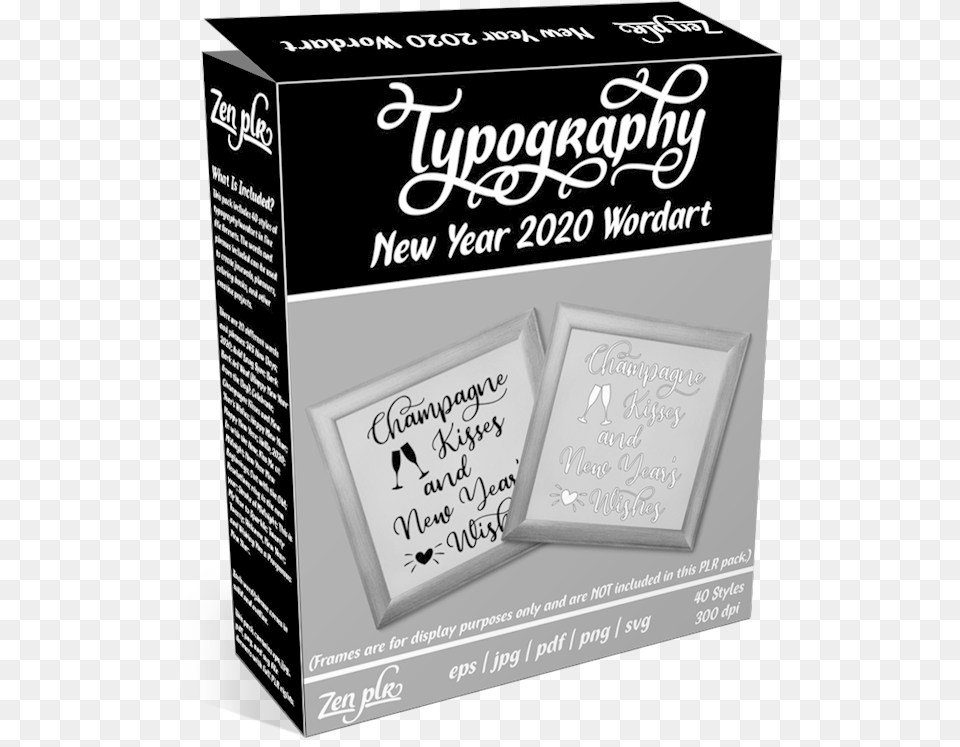 Zen Plr Typography New Year 2020 Wordart Product Cover Box, Advertisement, Poster Png Image