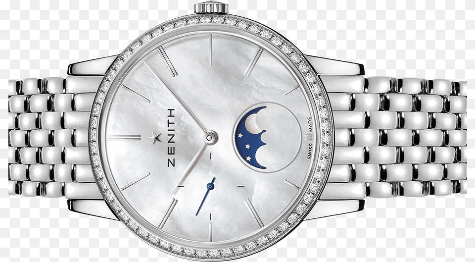Zenith Expands Ladies39 Collection With All Steel Timepieces Analog Watch, Arm, Body Part, Person, Wristwatch Free Png