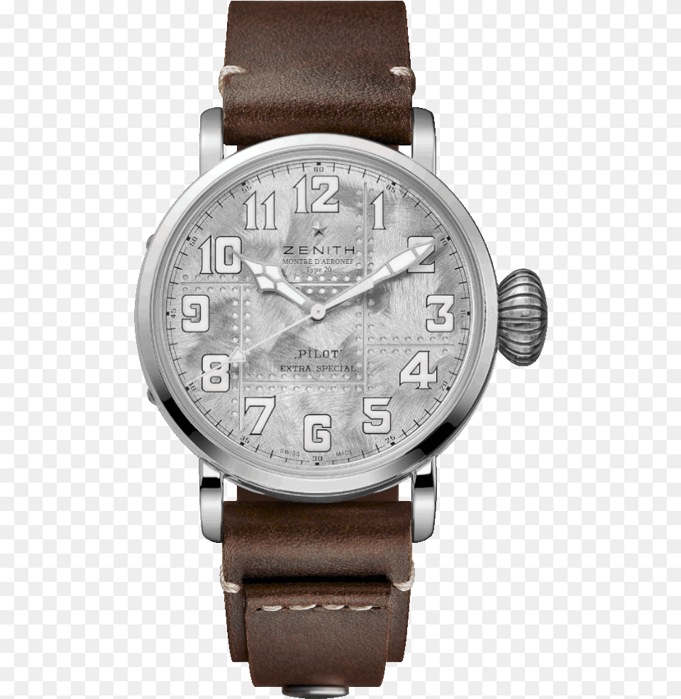 Zenith Pilot Type 20 Extra Special Silver, Arm, Body Part, Person, Wristwatch Free Png