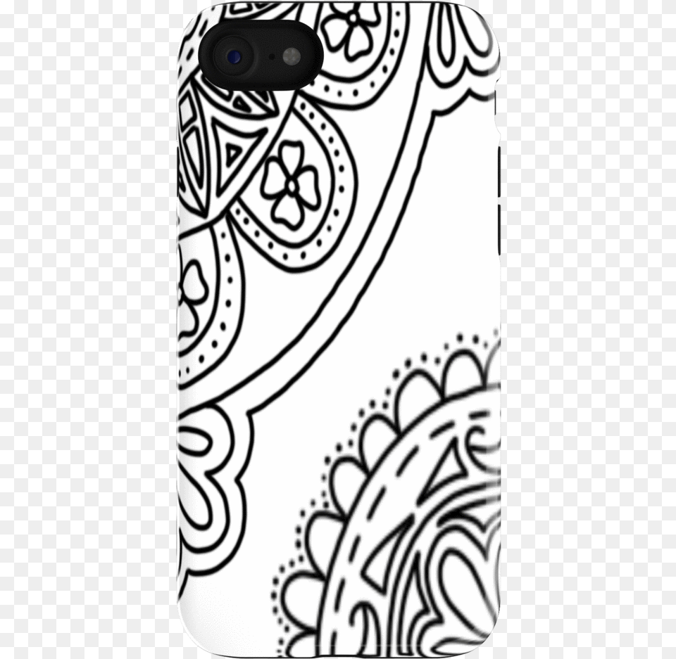 Zentangle Inspired Flower Pattern Case For Your Iphone Mobile Phone Case, Paisley Free Transparent Png