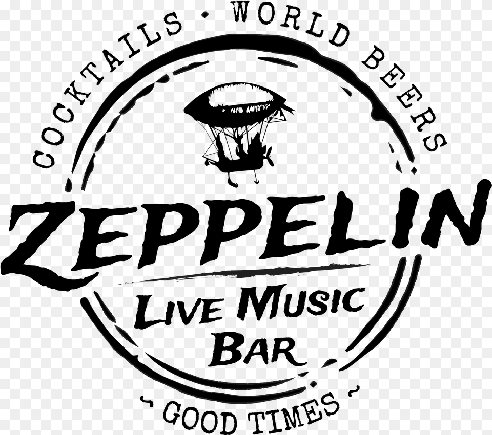 Zeppelin Live Music Bar Illustration, Astronomy, Moon, Nature, Night Free Png