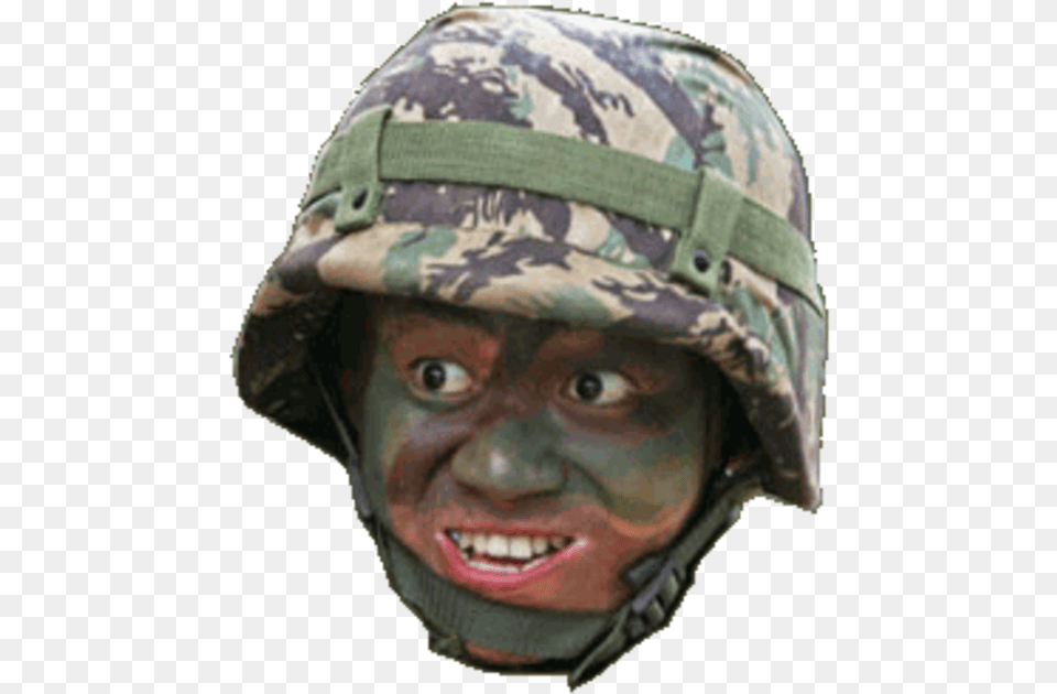 Zerg Face Meme, Helmet, Military, Military Uniform, Baby Free Transparent Png