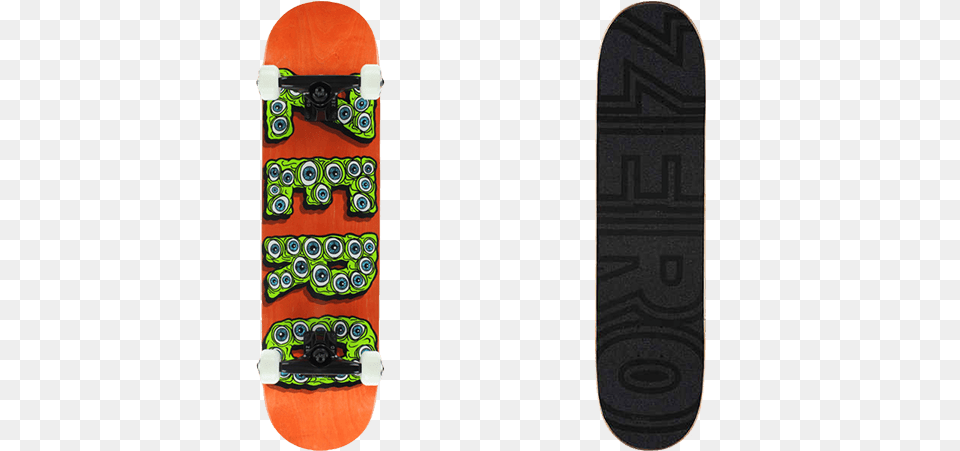 Zero Evil Eyes 775 Orange Skateboard Complete Zero Evil Eyes Complete Orange Png Image