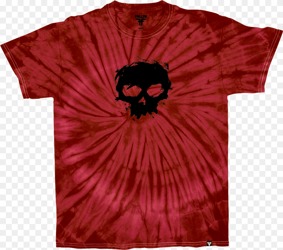 Zero Fallen Blood Skull T Shirt Zero Skateboards, Clothing, T-shirt, Person, Dye Png