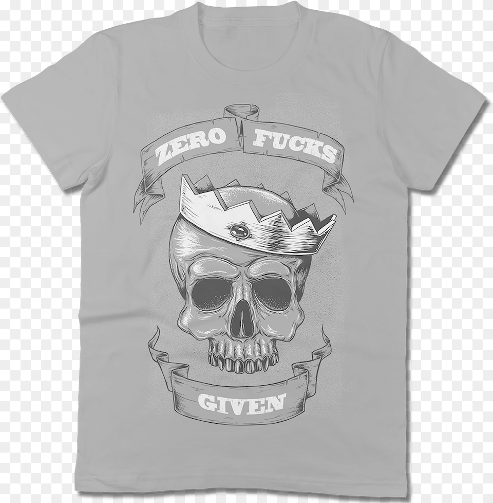 Zero Given Crowned Skull Active Shirt, Clothing, T-shirt, Face, Head Free Png