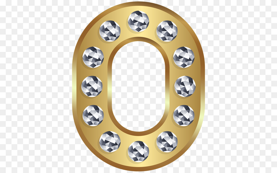 Zero Gold Number Clip Art, Disk Free Png Download