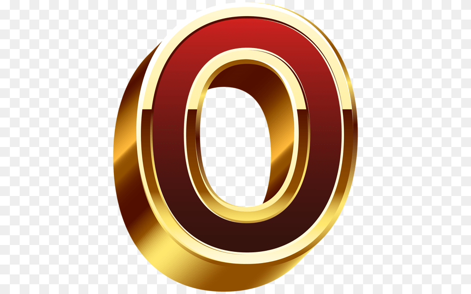 Zero Gold Red Number Clip, Disk Free Png