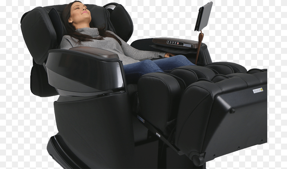 Zero Gravity Massage Chair Ogawa Smart 3d Massage Chair, Furniture, Home Decor, Cushion, Person Free Png Download