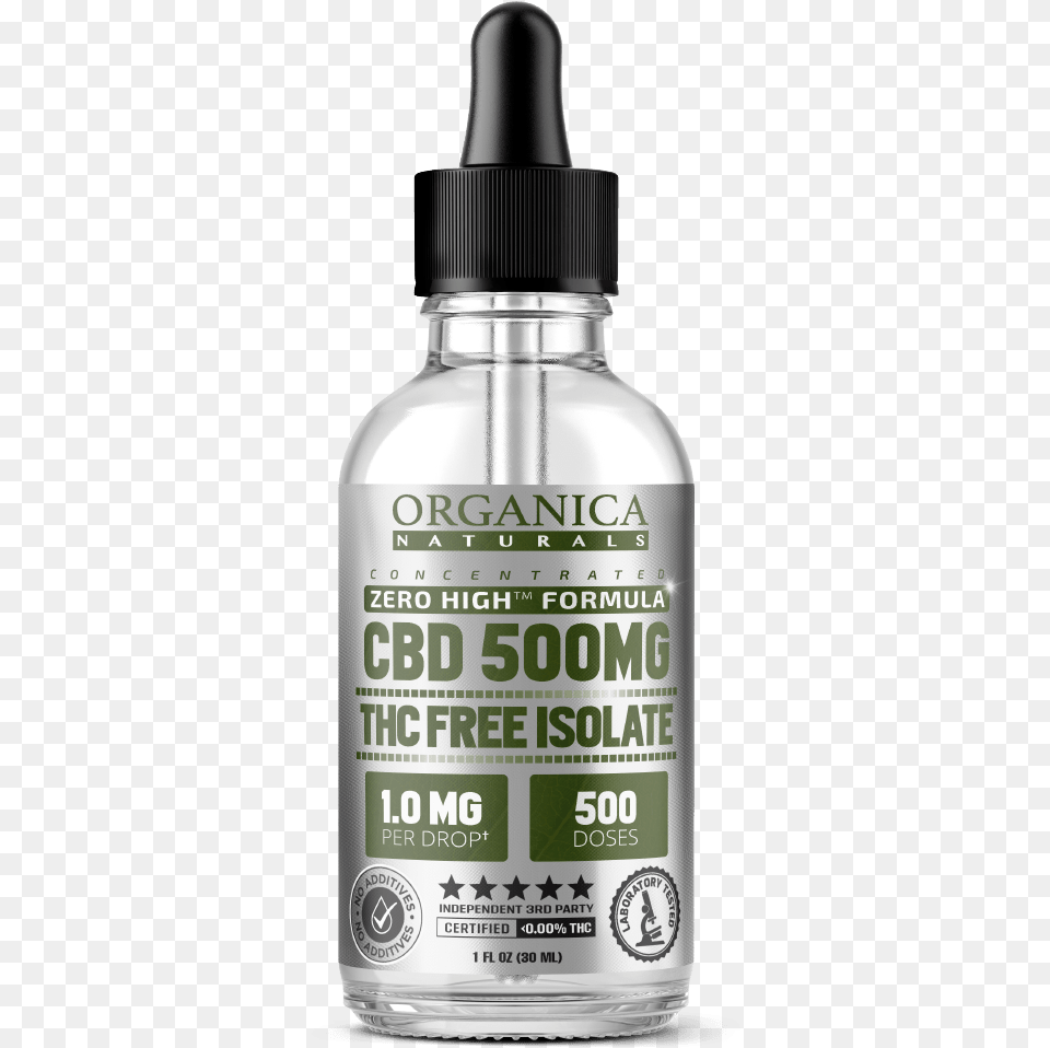 Zero High Concentrated Cbd Oil Isolate Tincture 500mg Cbd Oil Label, Bottle, Cosmetics, Perfume, Ink Bottle Png Image