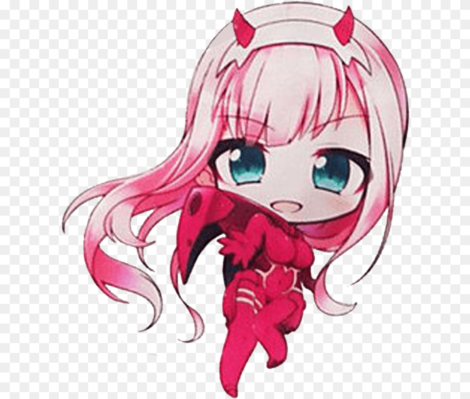 Zero Two Acrylic Keychains, Book, Comics, Publication, Baby Free Png