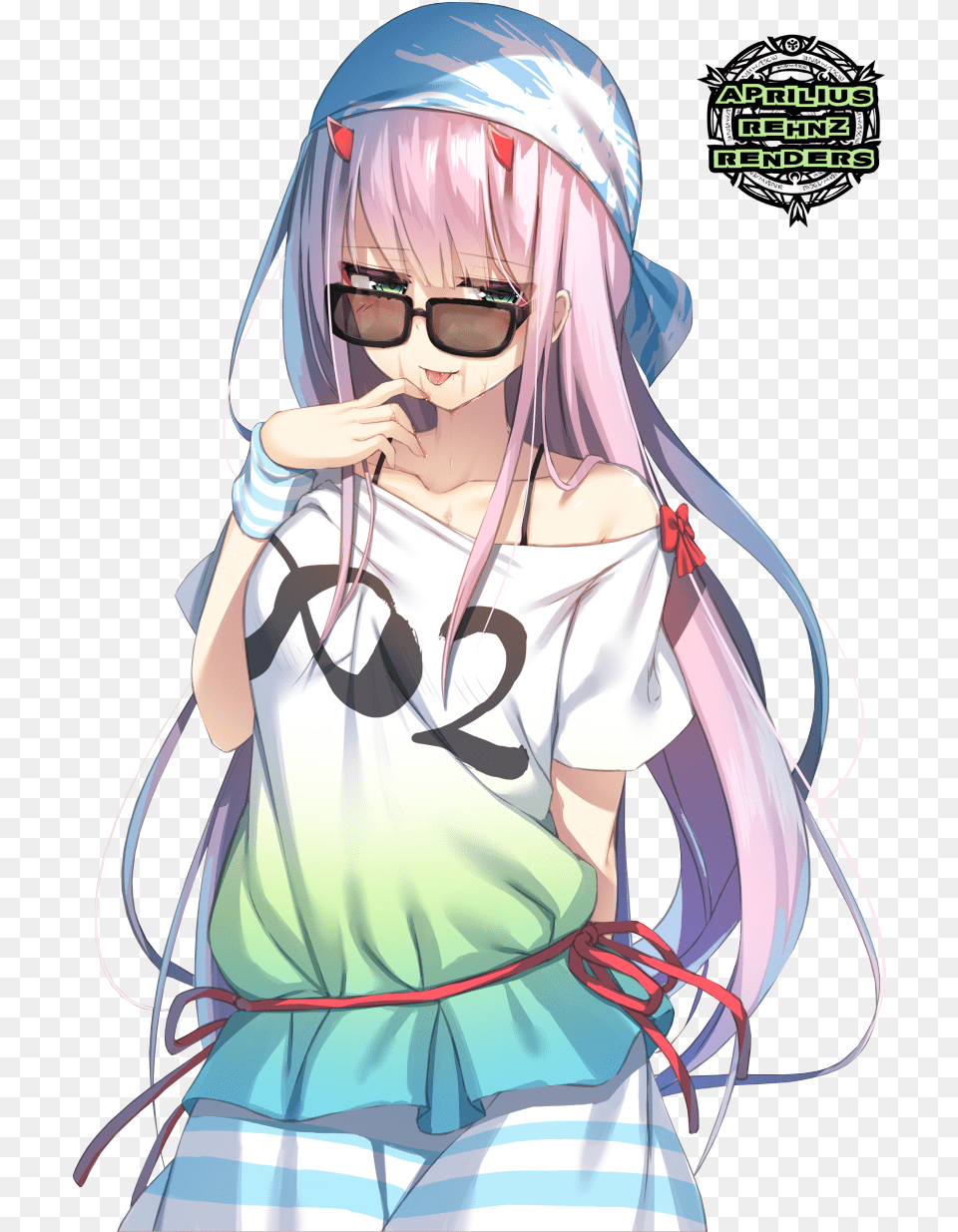 Zero Two Cool Glasses, Accessories, Sunglasses, Publication, Person Free Png Download