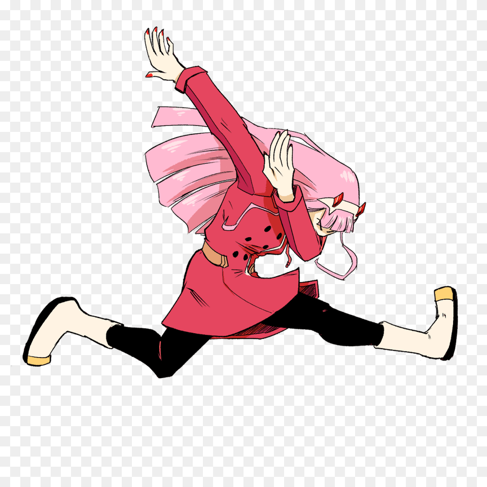 Zero Two Dabbing As A Transparent In Case, Dancing, Leisure Activities, Person, Book Free Png