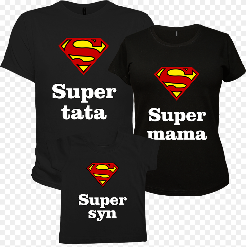 Zestaw Koszulek Super Mama Superman Classic Logo, Clothing, Shirt, T-shirt Free Png Download