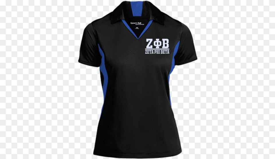 Zeta Phi Beta Ladies Colorblock Performance Polo Charles Darwin University Nursing, Clothing, Shirt, T-shirt, Jersey Free Png