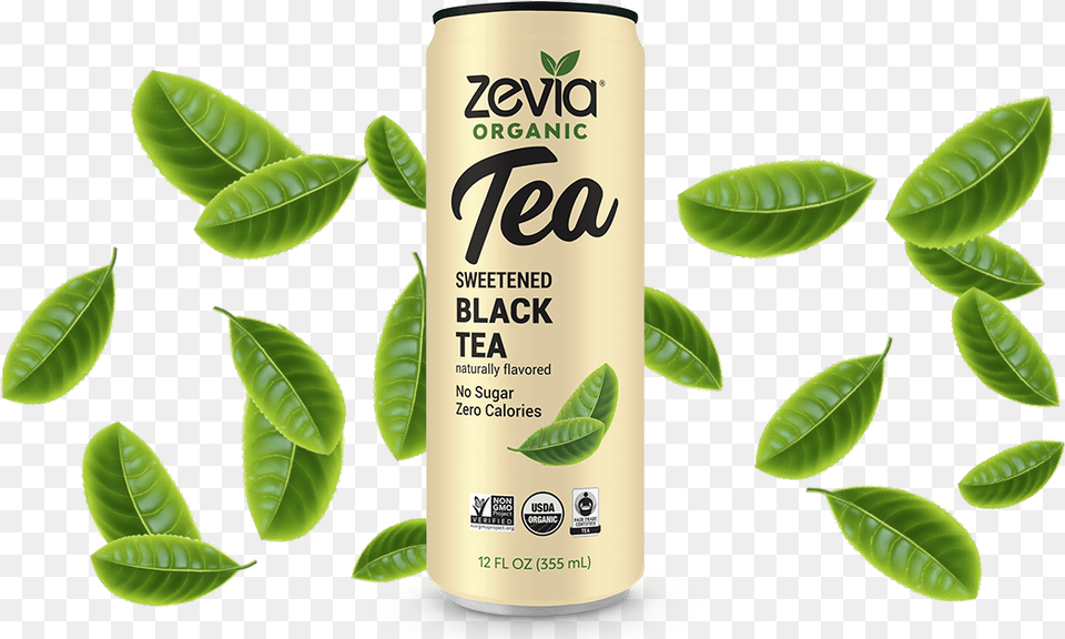 Zevia Passionfruit Tea, Beverage, Can, Green Tea, Tin Png Image