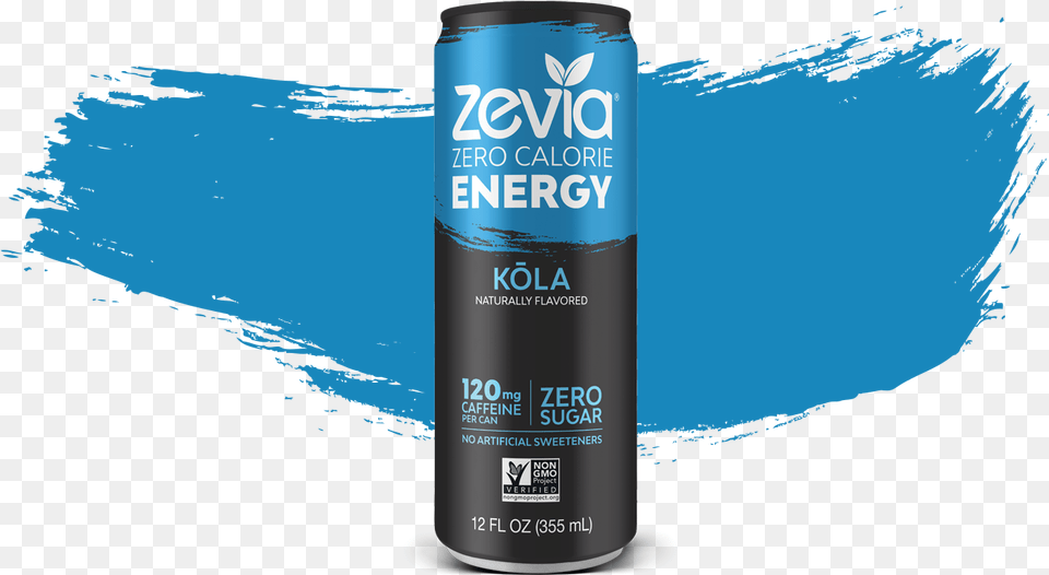 Zevia Sugar Zero Calorie Kla Energy Zevia Energy Drink, Can, Tin, Bottle, Cosmetics Png Image